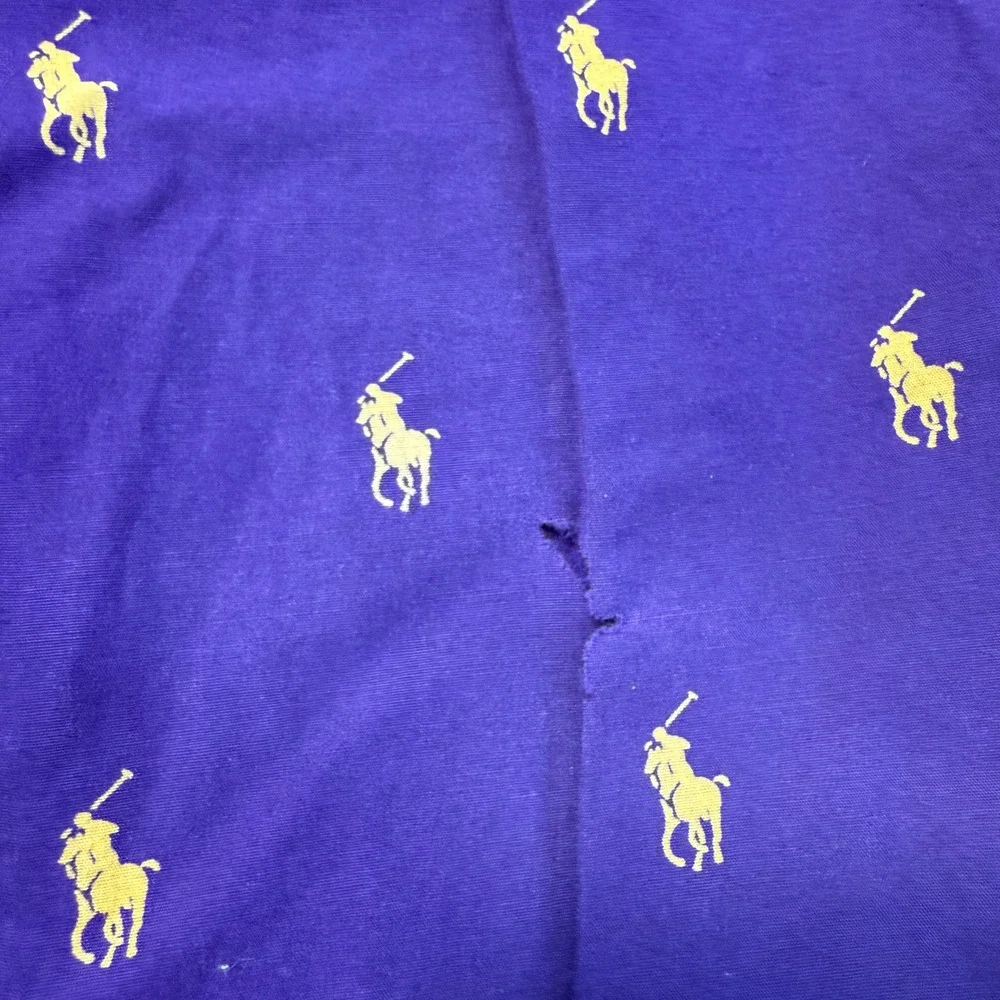 Polo Ralph Lauren PJ Bottoms Mens XL Purple Yellow Pony Logo FLAWED SEE PHOTOS